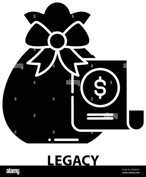 Legacy Icon Black Vector Sign With Editable Strokes Concept Illustration Stock Vector Image