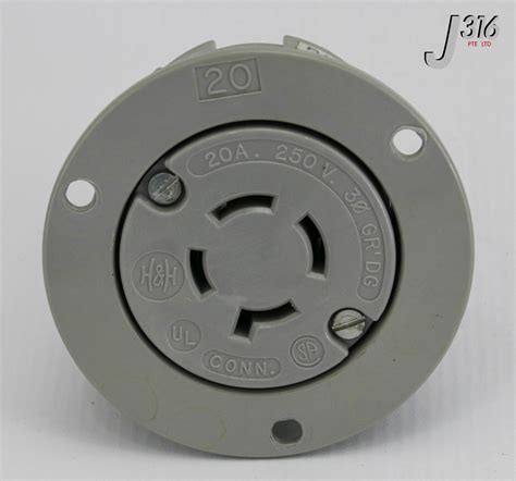 Hubbell Flanged Twist Lock Receptacle A V Phase Wire