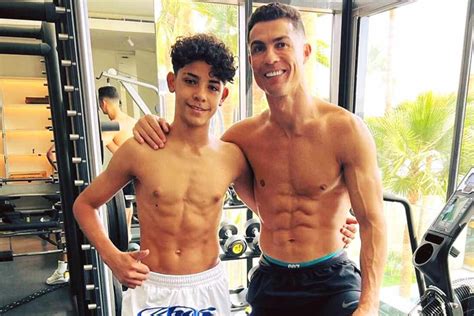 Cristiano Ronaldo and Son Cristiano Jr., 13, Go Shirtless in the Gym as ...