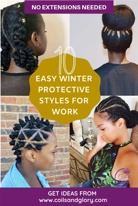 Ten Natural Hair Winter Protective Hairstyles Without Extensions To Try ...