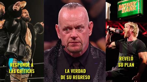 The Undertaker Regresa En Money In The Bank Logan Paul Revel Su Plan