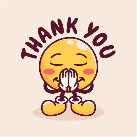 Premium Vector Thank You Emoji Illustration