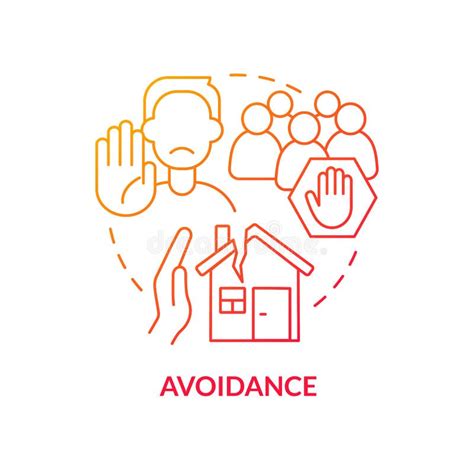 Avoidance Red Gradient Concept Icon Stock Vector Illustration Of Icon