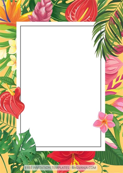 Free 8 Tropical Go Canva Wedding Invitation Templates Wedding