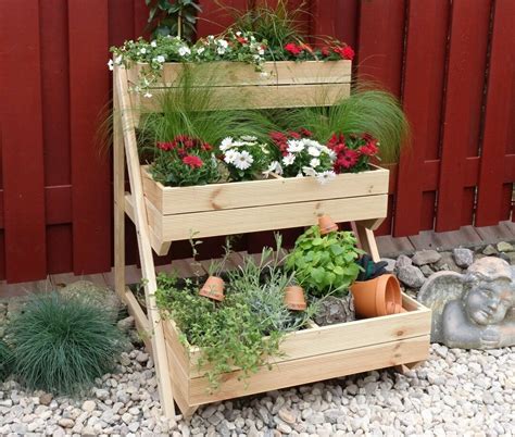 Raised Planter Box Plans 3 Tier Planter Stand Plans Garden Planter Plans Pdf Download Etsy