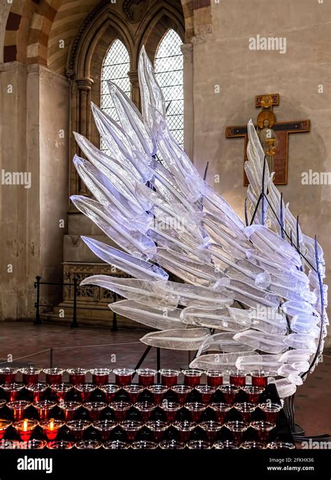 Single glass blown angel wing hi-res stock photography and images - Alamy