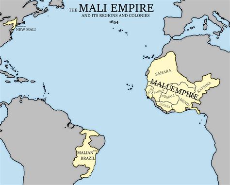 The Mali Empire - 1654 : imaginarymaps