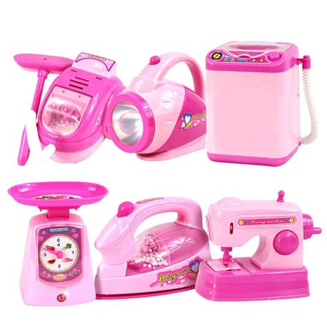 Machine Sewing Toy Mini Play Kids Kid Electric Appliance Stitching Set ...