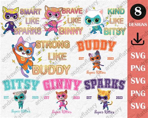 Superkitties Pounce Png Superkitties Villains Png Etsy Australia