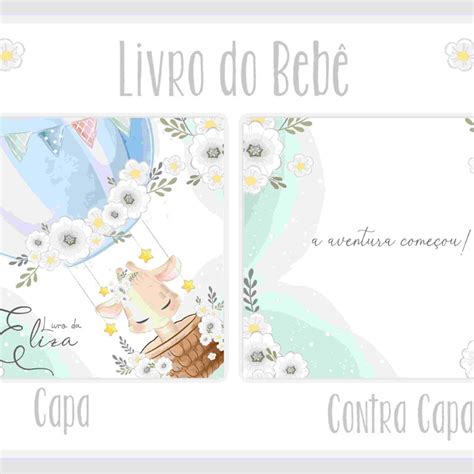 Girafinha Baloeira L Arquivo Livro Do Bebê E Caderneta Elo7