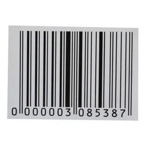 Vinyl White Printed Barcode Label For Garments And Packaging Size