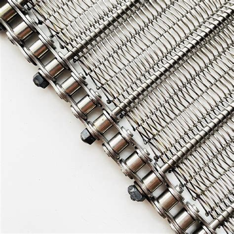 Stainless Steel Wire Mesh Conveyor Belts Balanced Spiral Woven Conveyor