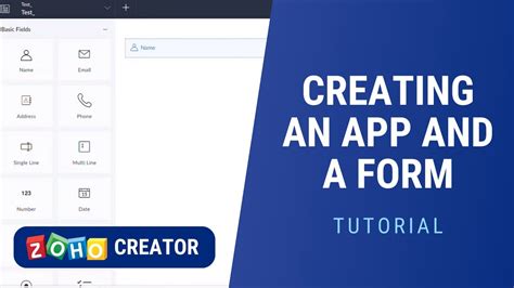 Zoho Creator Tutorial For Beginners How To Create An App And A Form In