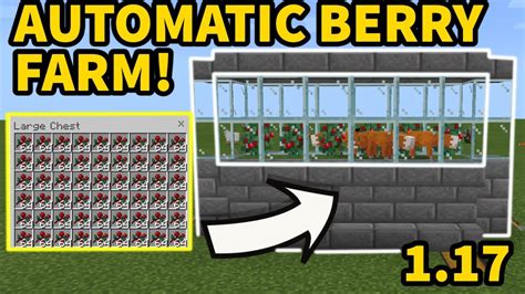 Minecraft 117 Easy Automatic Sweet Berry Farm Java Bedrock Mcpe