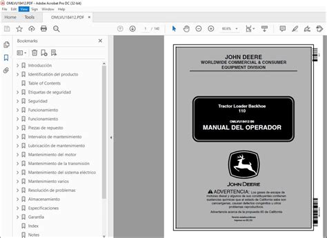 John Deere Tractor Loader Backhoe Manual Del Operador Omlvu