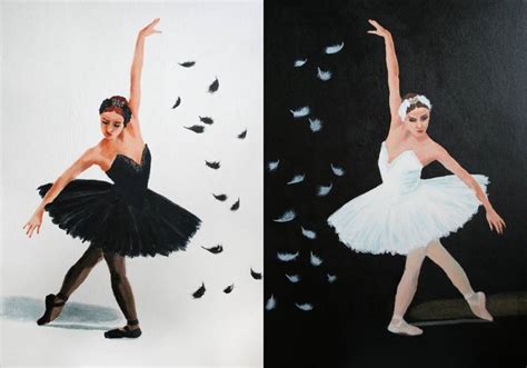 BLACK AND WHITE SWAN. BALLET. DIPTYCH Painting by Svetlana Samovarova | Saatchi Art