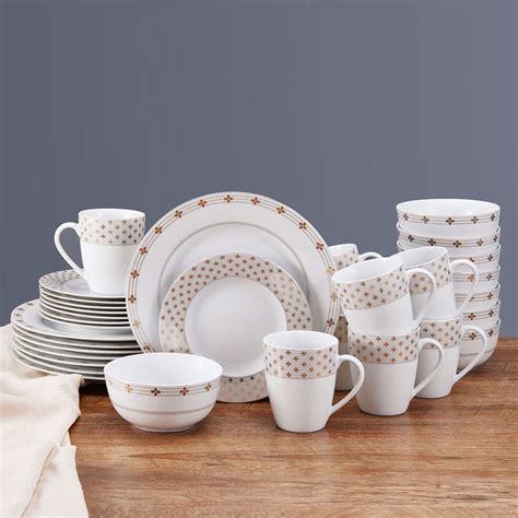 Modern Petals 32 Piece Dinnerware Set Service For 8 Mikasa Costco