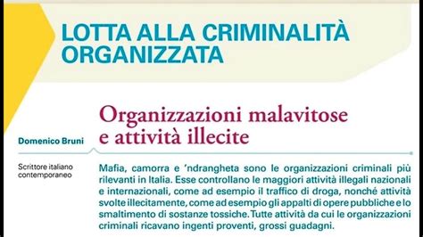 Organizzazioni malavitose e attività illecite audio lettura YouTube