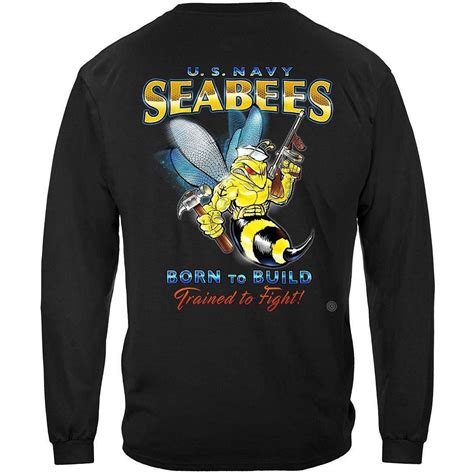 US NAVY Sea Bees United States Navy USN Born To Build Premium Long