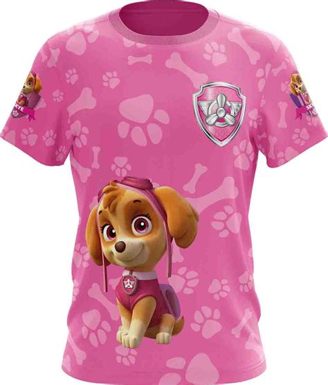 Camisa Infantil Personalizada Patrulha Canina Sky Elo