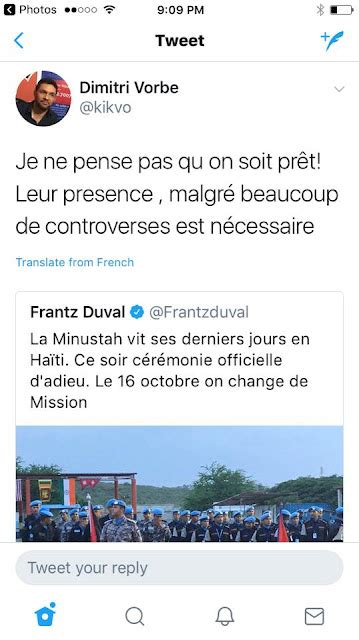 Le Ré Cit d Haiti Réseau Citadelle Dimitri Vorbe contre le