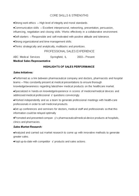 Sample Medical Marketing Resume Allbusinesstemplates