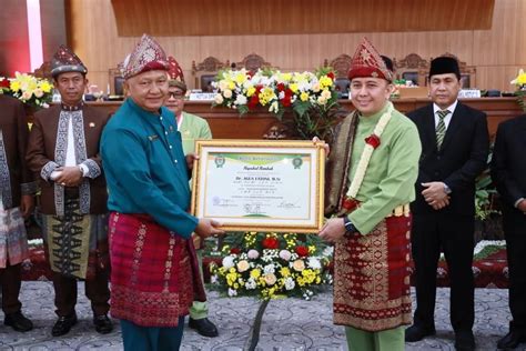 Pj Gubernur Sumsel Dapat Gelar Adat Dari Lubuklinggau Pangeran Batuah