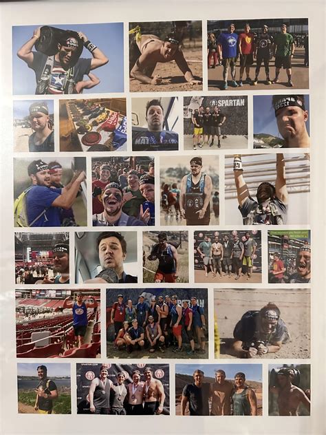 My wife framed a picture of most spartan races I’ve ran over 4