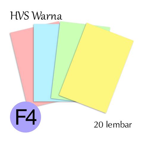 Jual Kertas HVS F4 Warna Warni 70gsm Shopee Indonesia