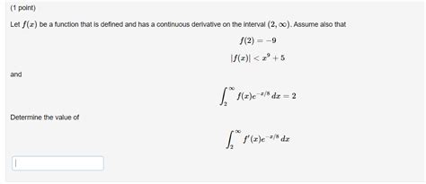 Solved 1 ﻿pointlet Fx ﻿be A Function That Is Defined And