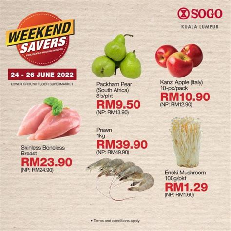 SOGO Kuala Lumpur Supermarket Weekend Savers Promotion 24 Jun 2022