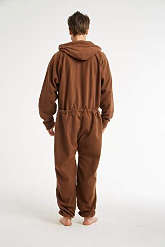 Xmascoming Womens And Mens Hooded Fleece Onesie Pajamas Brown Size Us