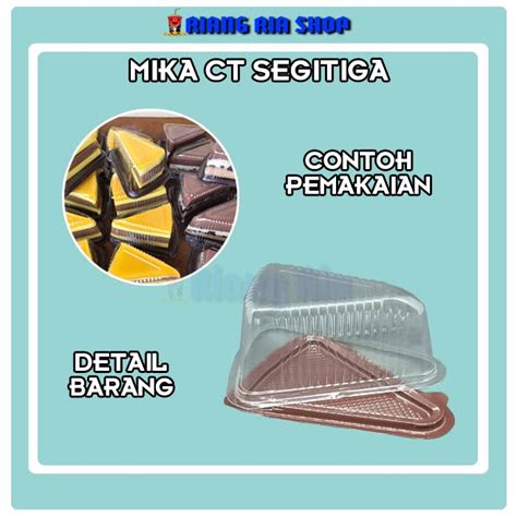 Jual ISI 10 PCS TRAY KUE POTONG ALAS COKLAT MIKA KUE TART SEGITIGA