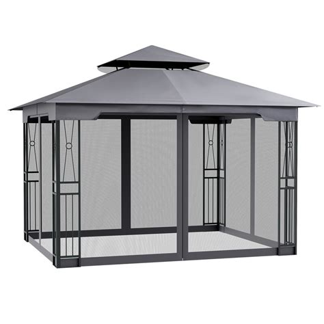 Egeiros Life Ft W X Ft D Double Roof Patio Gazebo With Mosquito