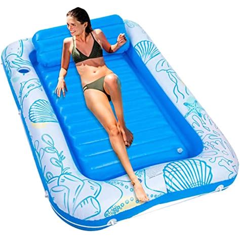 Pulote Inflatable Tanning Pool Inflatable Tanning Pool Lounger Float