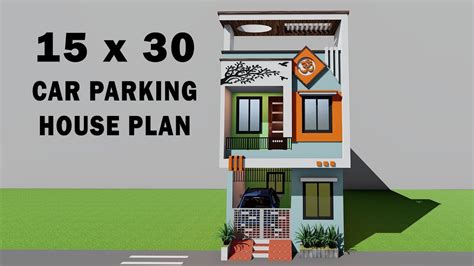 Car Parking House In 15 30 15x30 2BHK 3D House Plan 15 By 30 Ka Makan