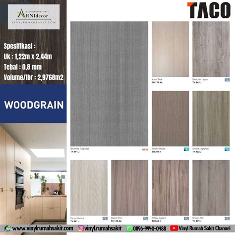 Jual Hpl Taco Motif Urat Kayu Woodgrain Kode Aa J H Tebal Mm H