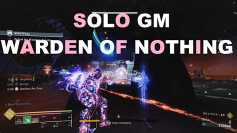 Solo Grandmaster Warden Of Nothing Destiny Echoes Prismatic Lock