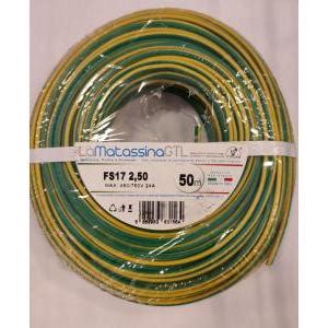 Cavo Unipolare FS17 Go At Topline MFS172 5GV50 2 5mmq 50 Metri Giallo