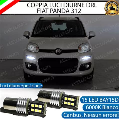 Coppia Lampade Diurne Posizione Drl Led Bay D Canbus Fiat Panda