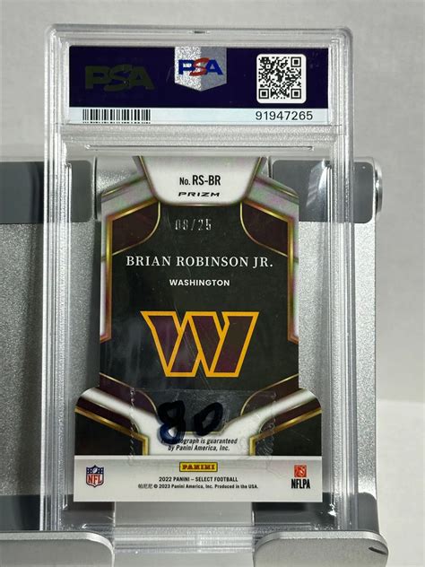 Panini Select Rookie Signatures Brian Robinson Jr Rsbr Rookie Sig