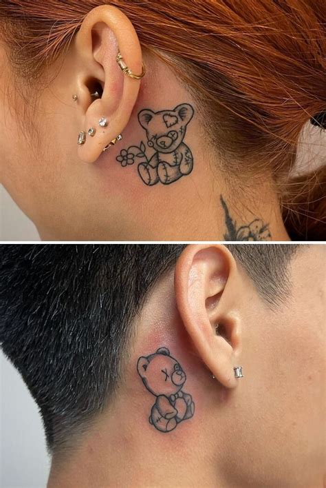 Cute Behind Ear Tattoos For Girls