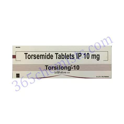 Torsilong 10 Tablet Torasemide 10mg Usa Fast Delivery