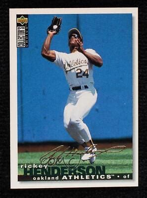 1995 Upper Deck Collector S Choice Gold Signature Rickey Henderson 125