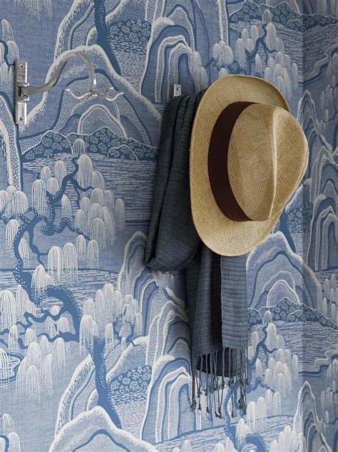 indigo garden  scandinavian wallpaper