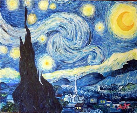 Noche estrellada Pintura acrílica Pintura acrilica Mosaicos Murales