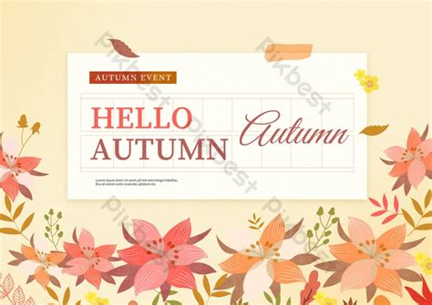 autumn leaves  template psd   pikbest