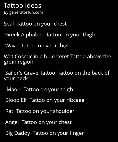 Tattoo Generators - Generate Random Tattoo Content