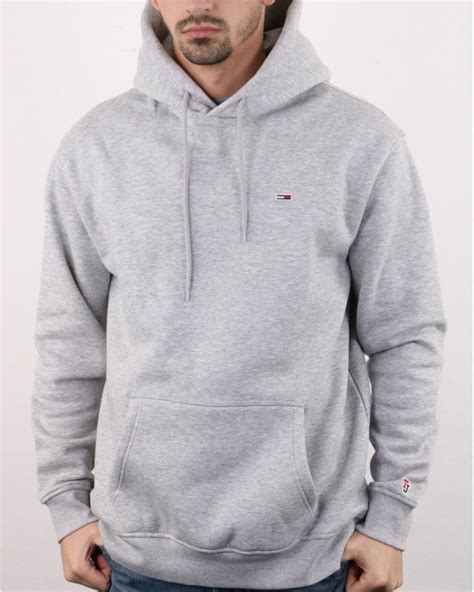 Tommy Hilfiger Classics Hoodie In Light Grey 80s Casual Classics