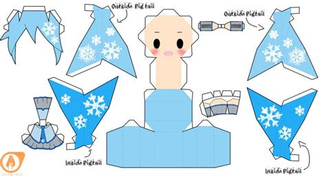 2010 Snow Miku Hatsune By Piercepapercraft On Deviantart Paper Doll